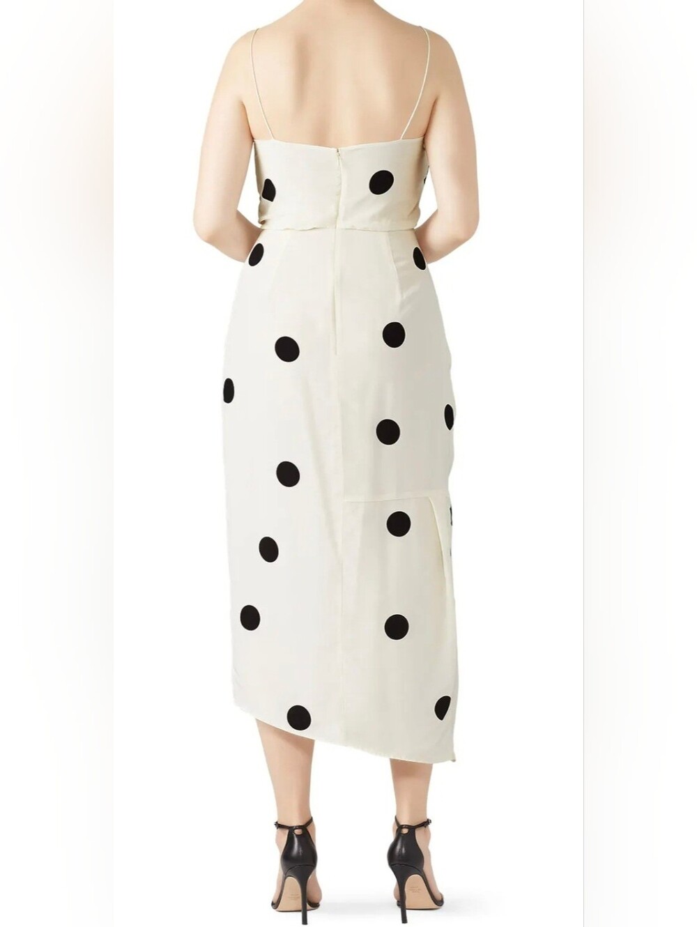 Derek Lam - 10 Crosby, Cream Maxi Dress with Black Polka Dots - Picture 6 of 6